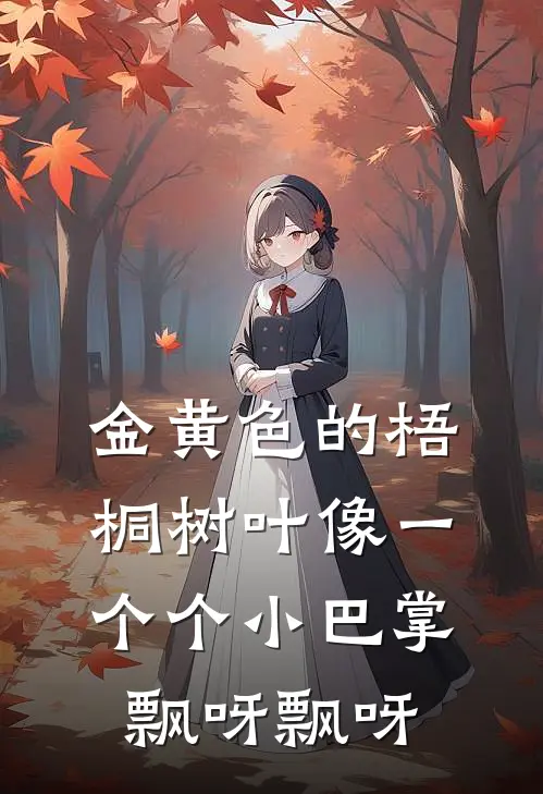 金黄色的梧桐树叶像一个个小巴掌飘呀飘呀